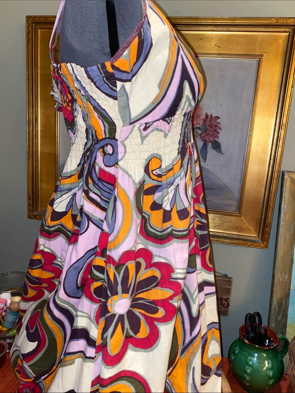 Speed Control NY Women’s Vibrant Floral Sundress with Spaghetti Straps Size 3X - Picture 5 of 11